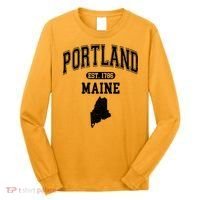 Portland Maine Est 1786 Varsity Long Sleeve Shirt thumb 0