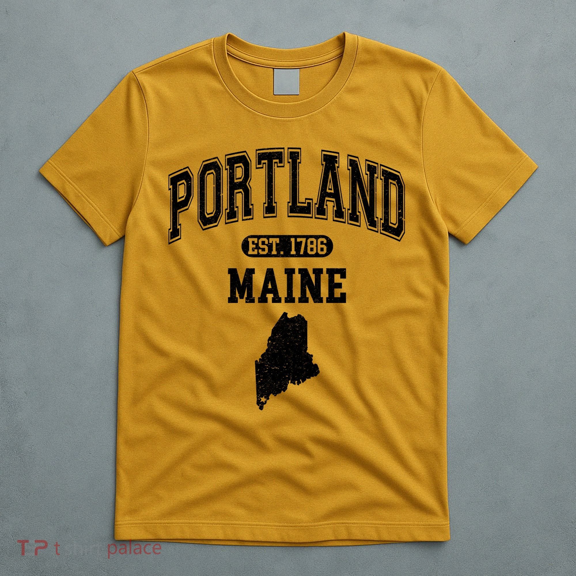 Portland Maine Est 1786 Varsity T-Shirt