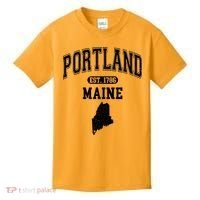 Portland Maine Est 1786 Varsity Kids T-Shirt thumb 0
