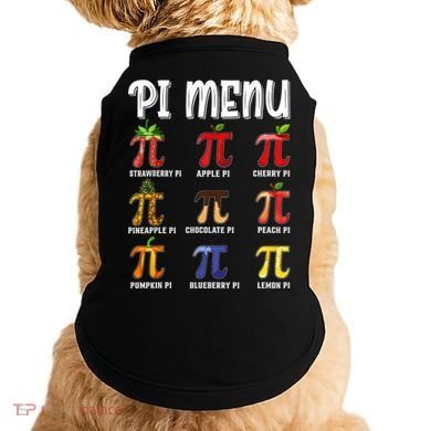 Pi Menu Funny Pi 3.14 Math Teacher Pie Menu Mathematics Doggie Tank