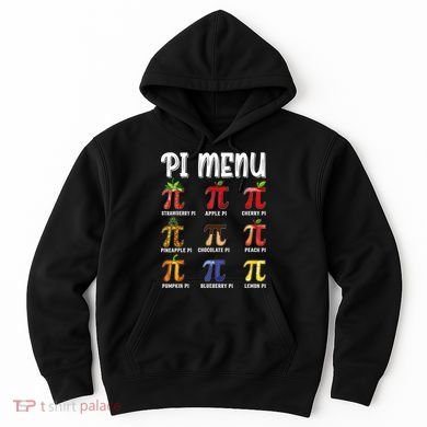 Pi Menu Funny Pi 3.14 Math Teacher Pie Menu Mathematics Hoodie