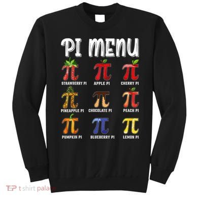 Pi Menu Funny Pi 3.14 Math Teacher Pie Menu Mathematics Sweatshirt