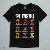 Pi Menu Funny Pi 3.14 Math Teacher Pie Menu Mathematics T-Shirt thumb 5