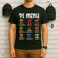 Pi Menu Funny Pi 3.14 Math Teacher Pie Menu Mathematics T-Shirt thumb 6