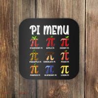 Pi Menu Funny Pi 3.14 Math Teacher Pie Menu Mathematics Coaster thumb 0