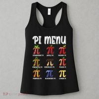 Pi Menu Funny Pi 3.14 Math Teacher Pie Menu Mathematics Women's Tank Top thumb 3
