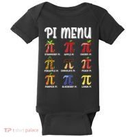 Pi Menu Funny Pi 3.14 Math Teacher Pie Menu Mathematics Baby Bodysuit thumb 0