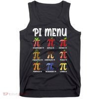 Pi Menu Funny Pi 3.14 Math Teacher Pie Menu Mathematics Tank Top thumb 0