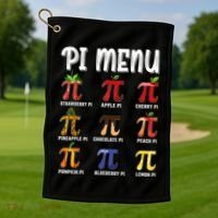 Pi Menu Funny Pi 3.14 Math Teacher Pie Menu Mathematics Golf Towel thumb 1