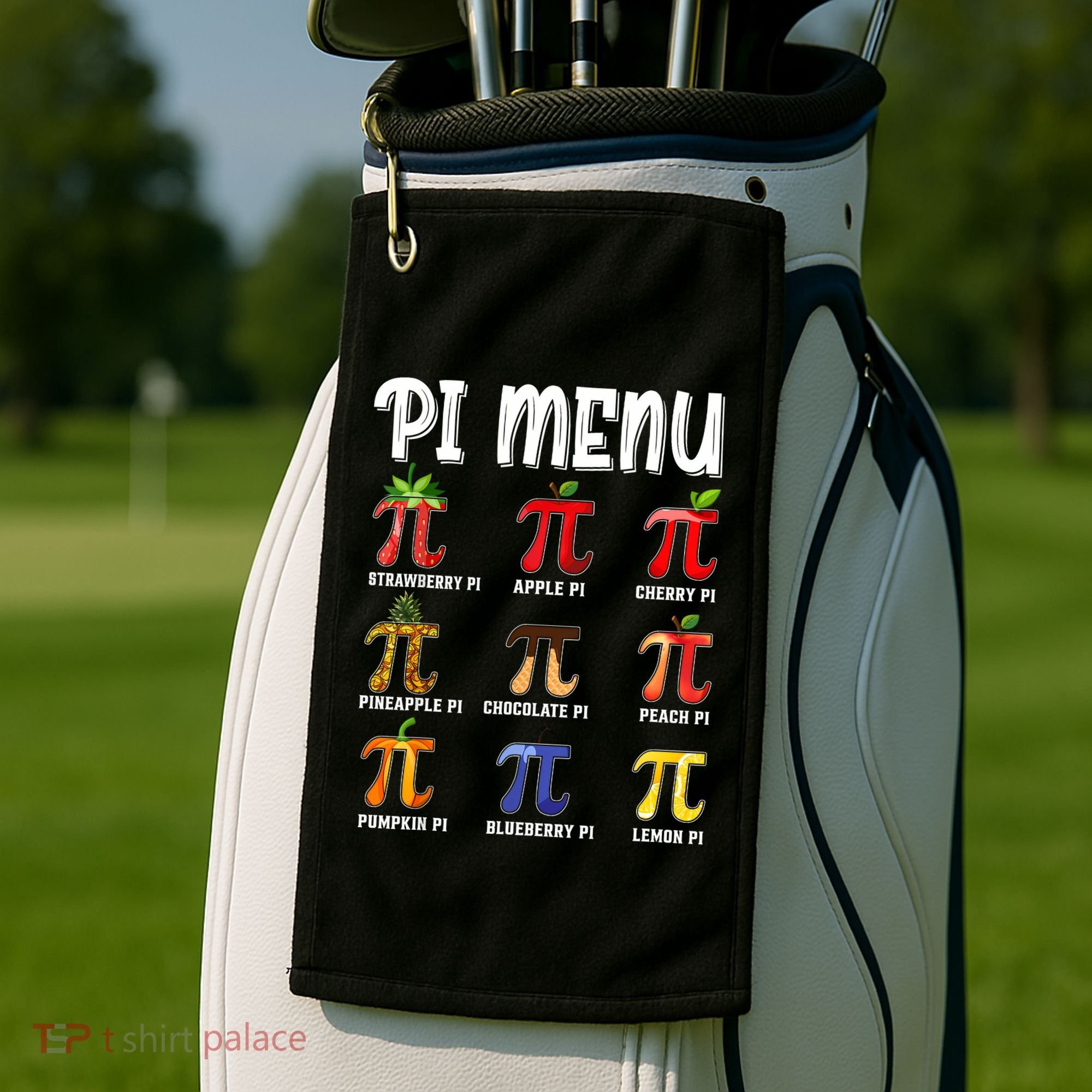 Pi Menu Funny Pi 3.14 Math Teacher Pie Menu Mathematics Golf Towel