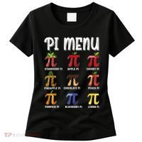 Pi Menu Funny Pi 3.14 Math Teacher Pie Menu Mathematics Women's T-Shirt thumb 0