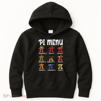 Pi Menu Funny Pi 3.14 Math Teacher Pie Menu Mathematics Kids Hoodie