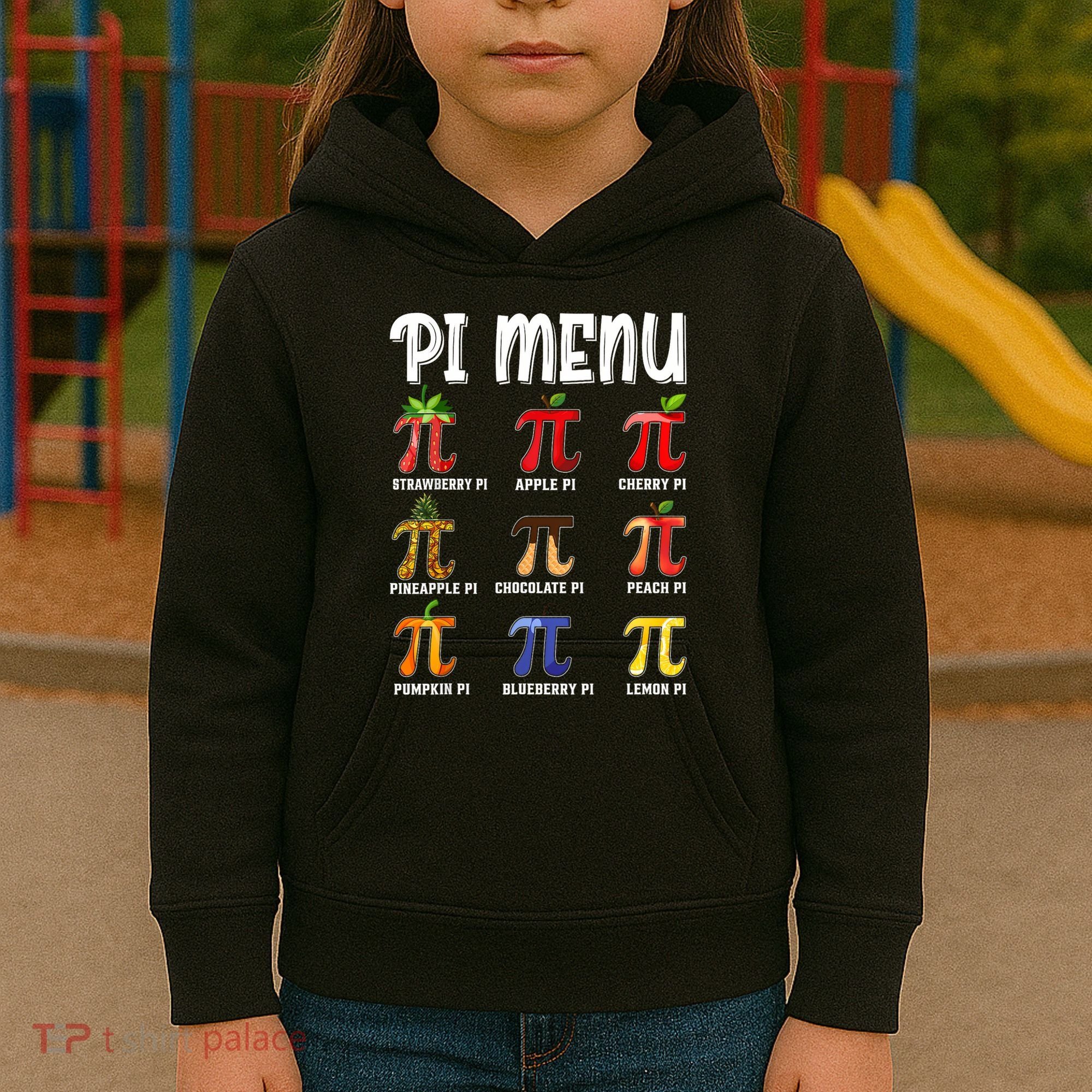Pi Menu Funny Pi 3.14 Math Teacher Pie Menu Mathematics Kids Hoodie