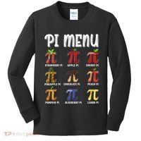 Pi Menu Funny Pi 3.14 Math Teacher Pie Menu Mathematics Kids Long Sleeve Shirt thumb 0
