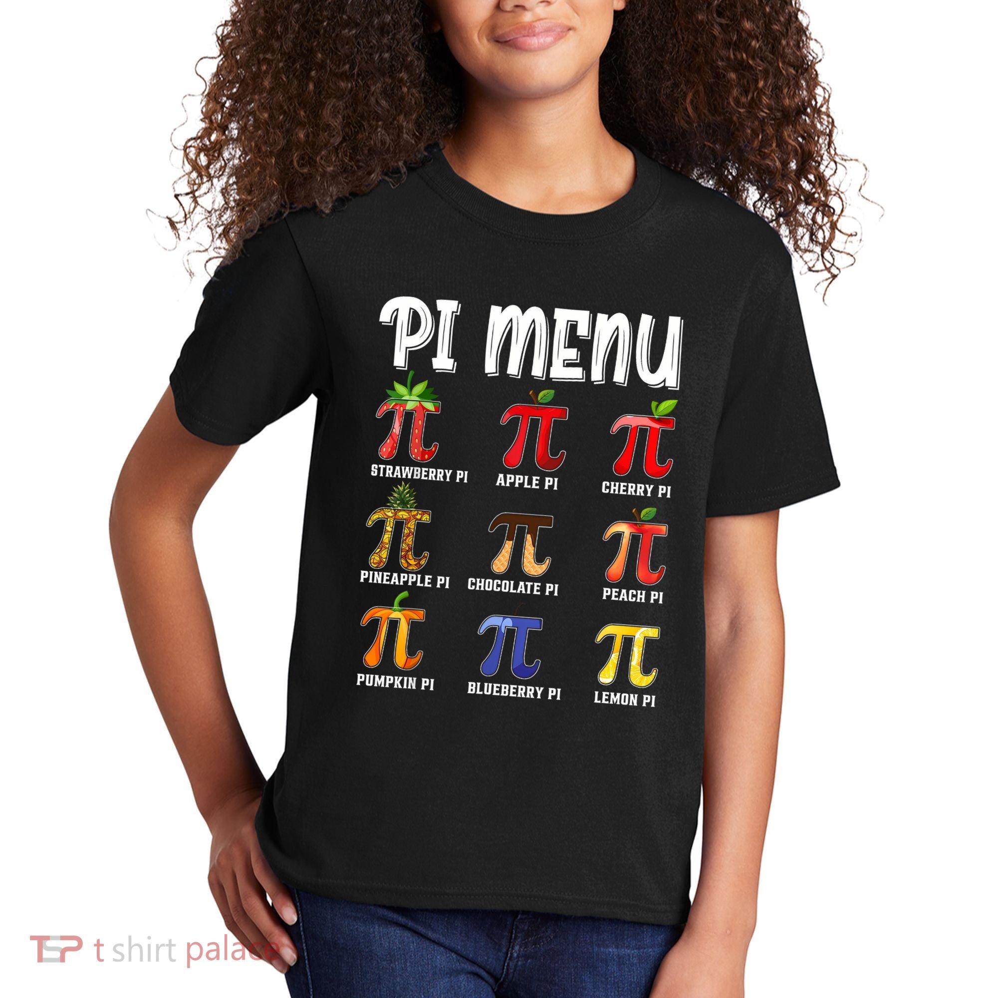 Pi Menu Funny Pi 3.14 Math Teacher Pie Menu Mathematics Kids T-Shirt