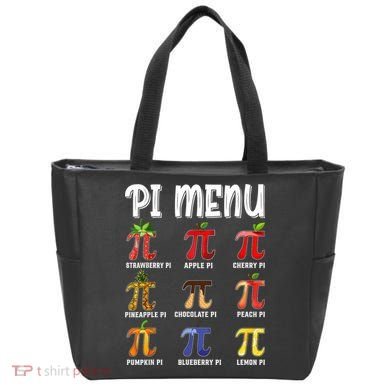 Pi Menu Funny Pi 3.14 Math Teacher Pie Menu Mathematics Tote Bag