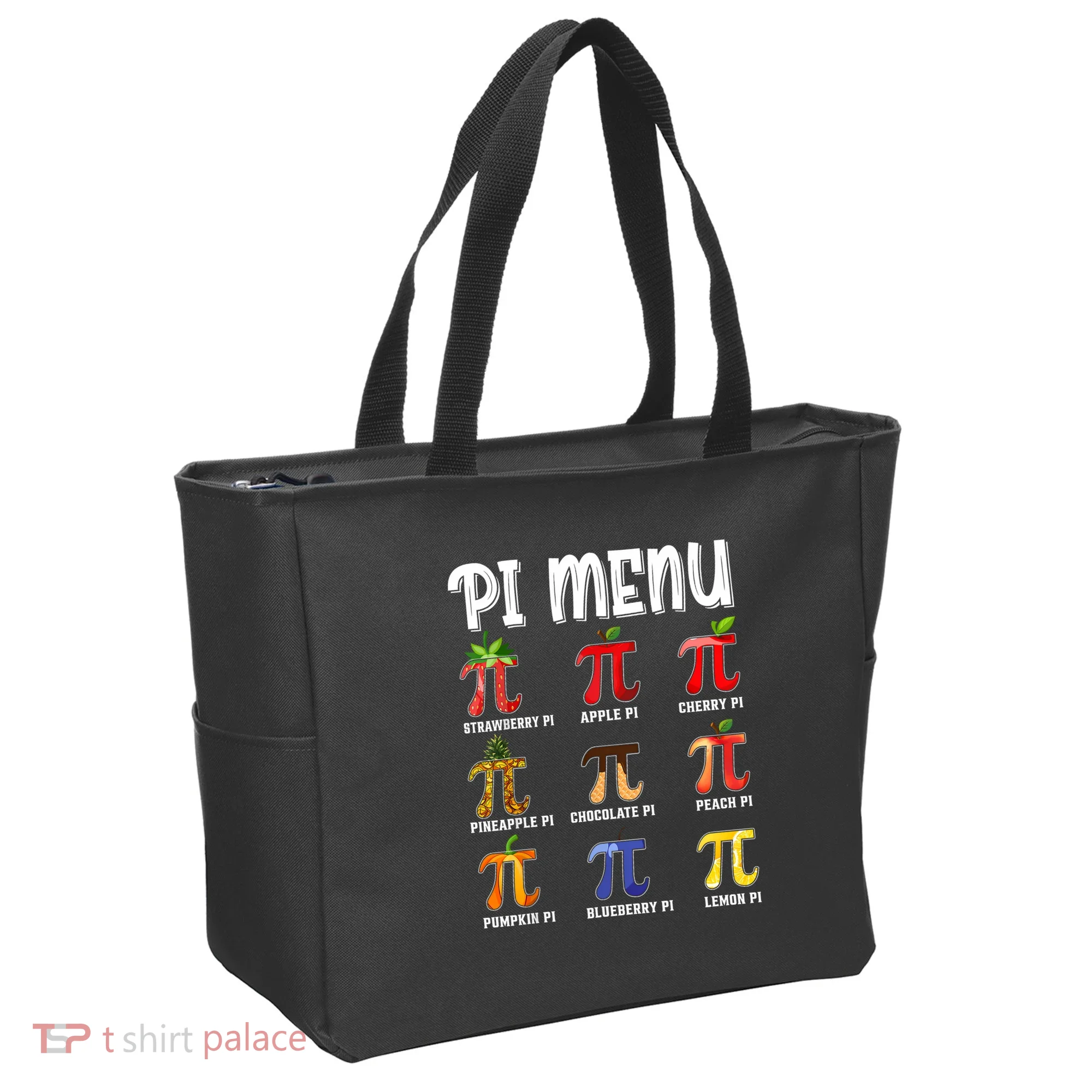 Pi Menu Funny Pi 3.14 Math Teacher Pie Menu Mathematics Tote Bag