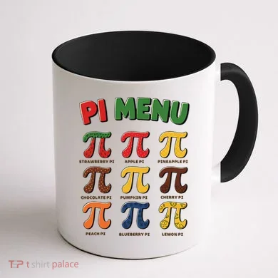Pie Menu Funny Pi Day Pi 3 Coffee Mug back