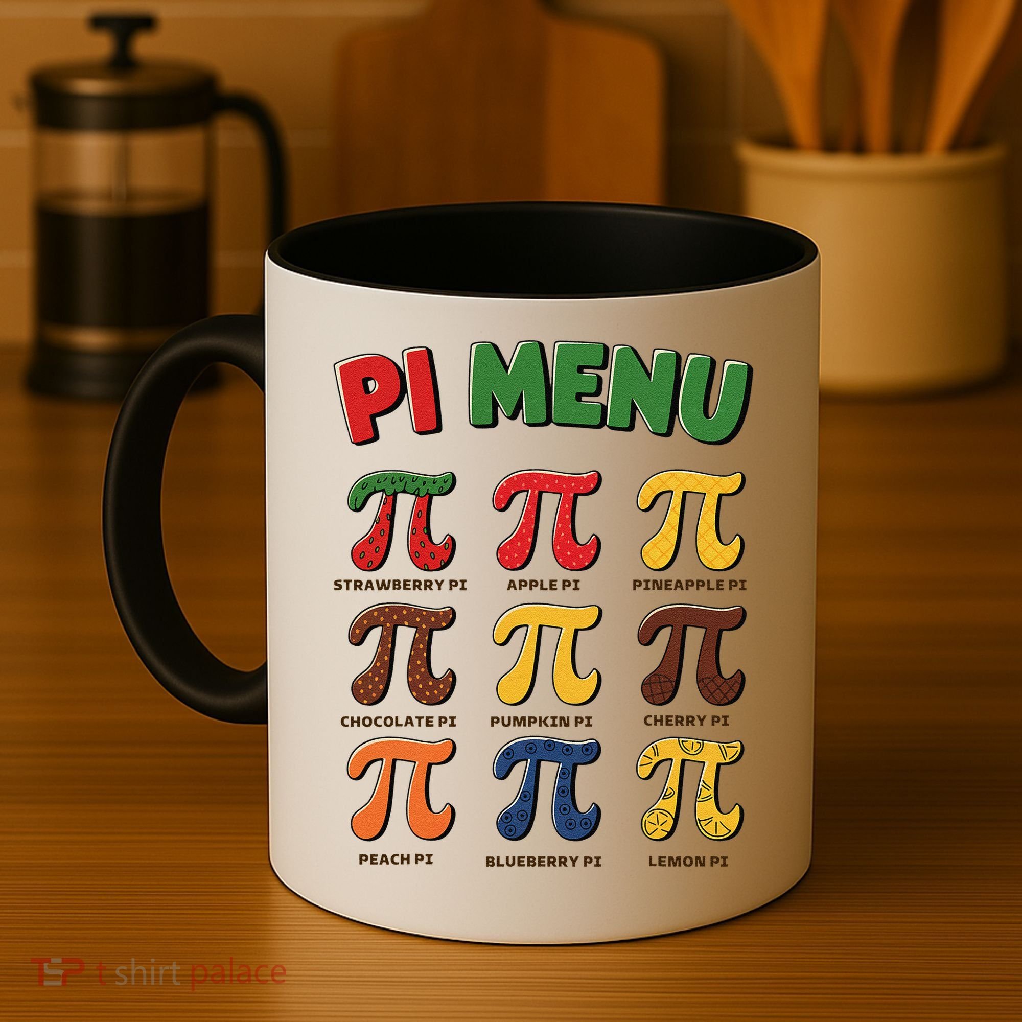 Pie Menu Funny Pi Day Pi 3 Coffee Mug