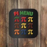 Pie Menu Funny Pi Day Pi 3 Coaster thumb 0