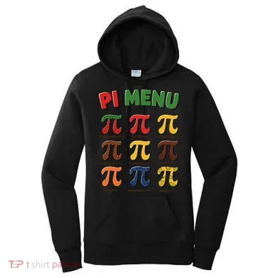 Pie Menu Funny Pi Day Pi 3 Women's Hoodie