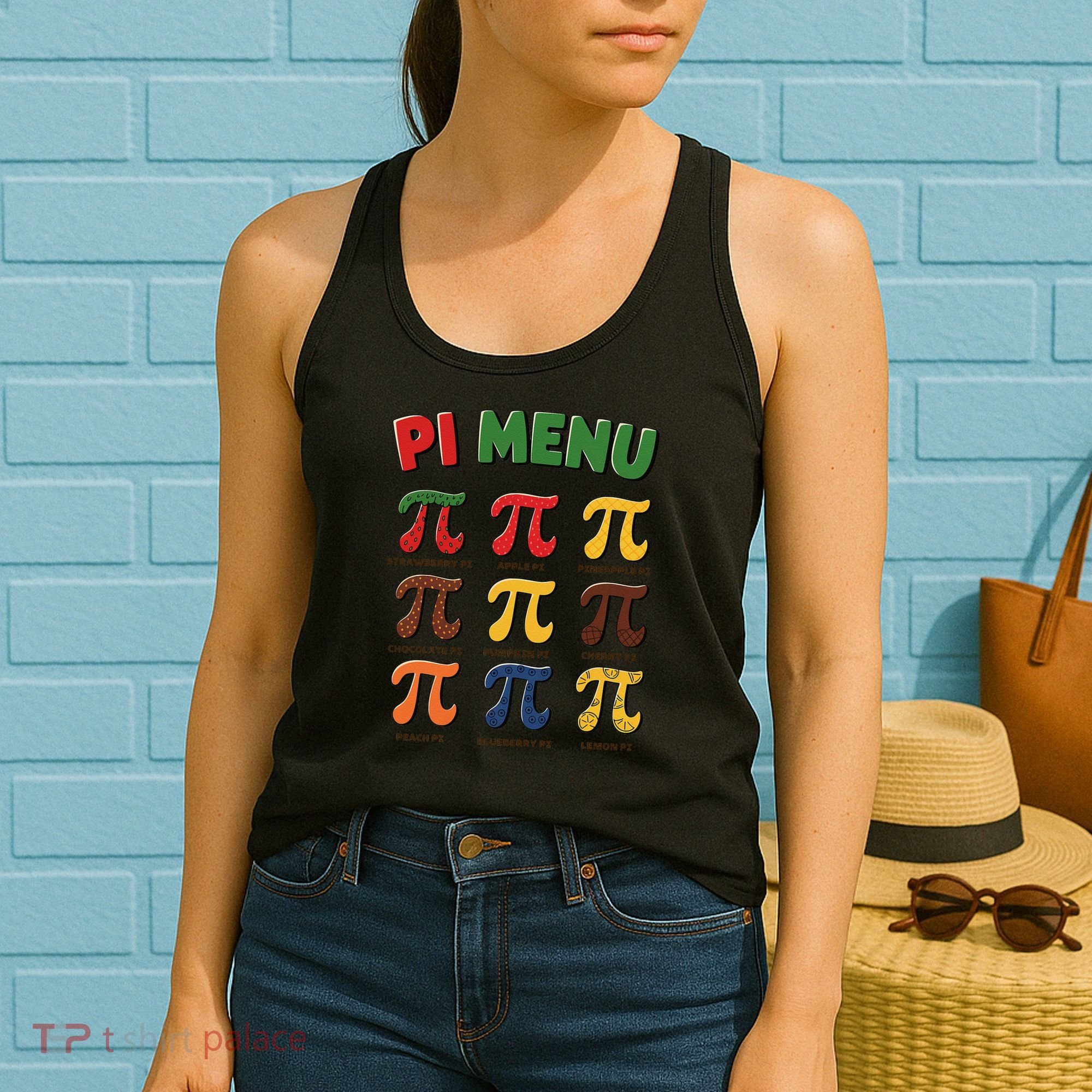 Pie Menu Funny Pi Day Pi 3 Women's Tank Top