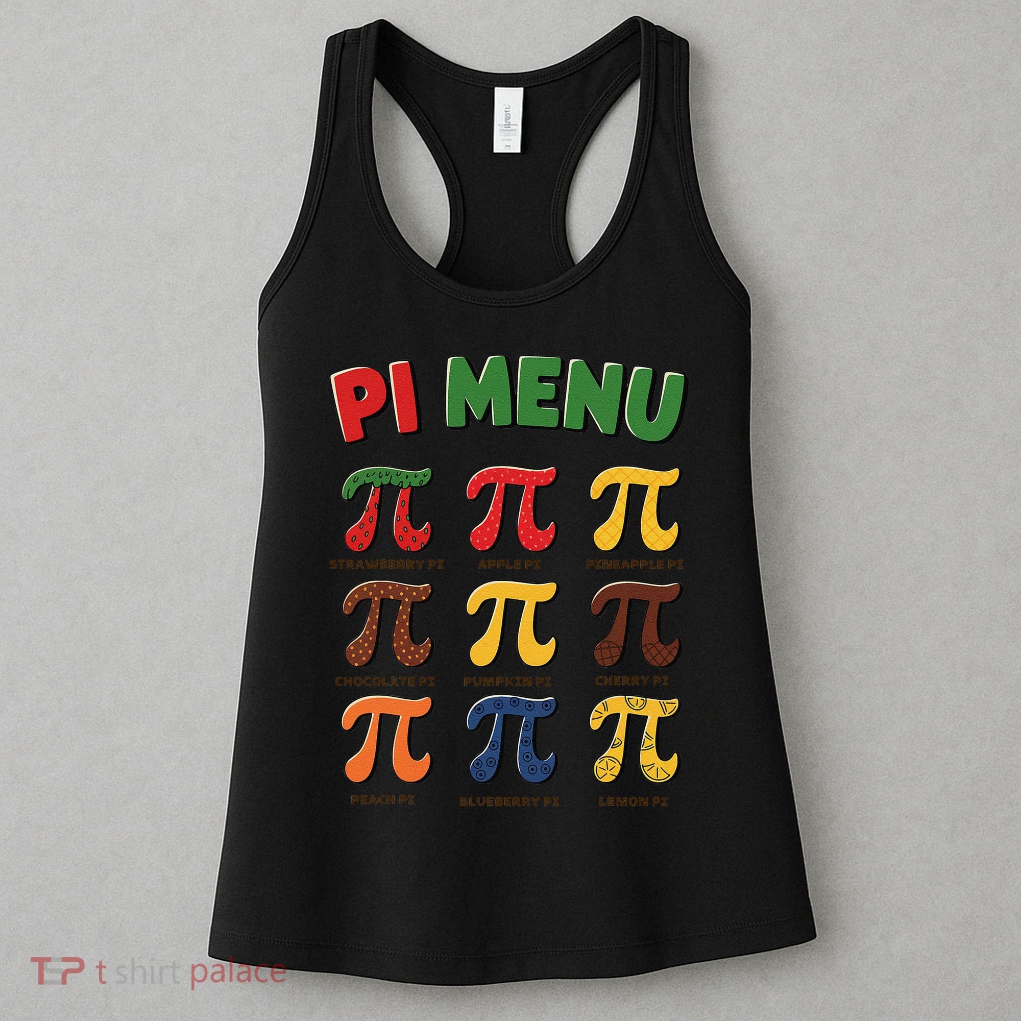 Pie Menu Funny Pi Day Pi 3 Women's Tank Top