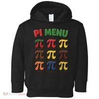 Pie Menu Funny Pi Day Pi 3 Toddler Hoodie thumb 0