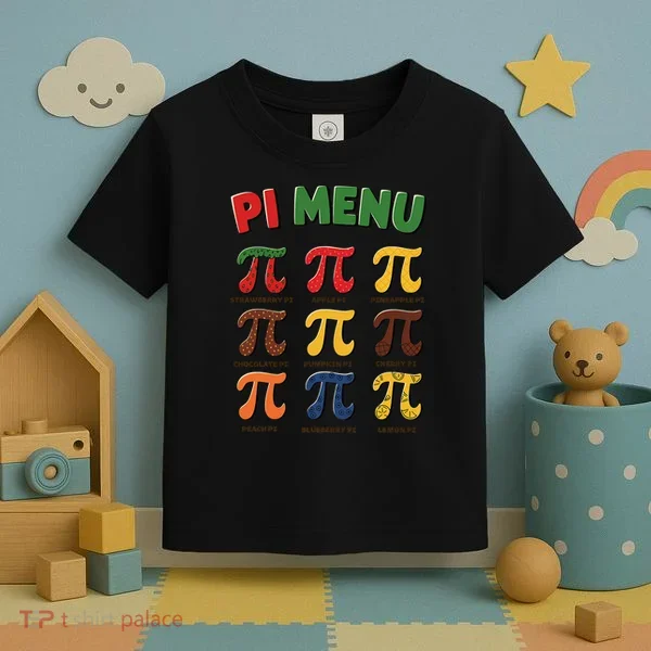 Pie Menu Funny Pi Day Pi 3 Toddler T-Shirt