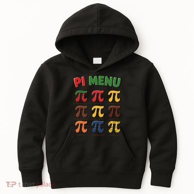 Pie Menu Funny Pi Day Pi 3 Kids Hoodie