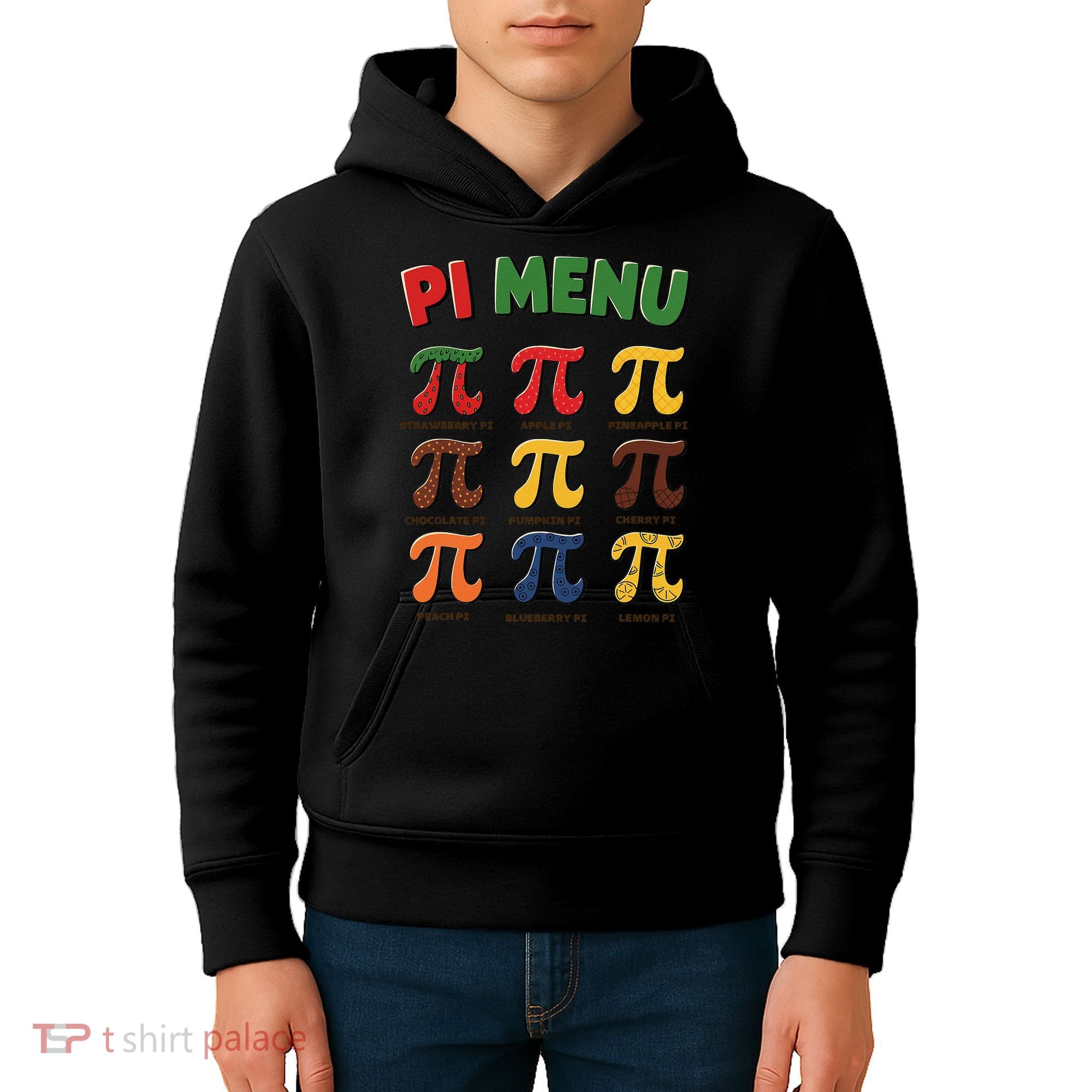 Pie Menu Funny Pi Day Pi 3 Kids Hoodie