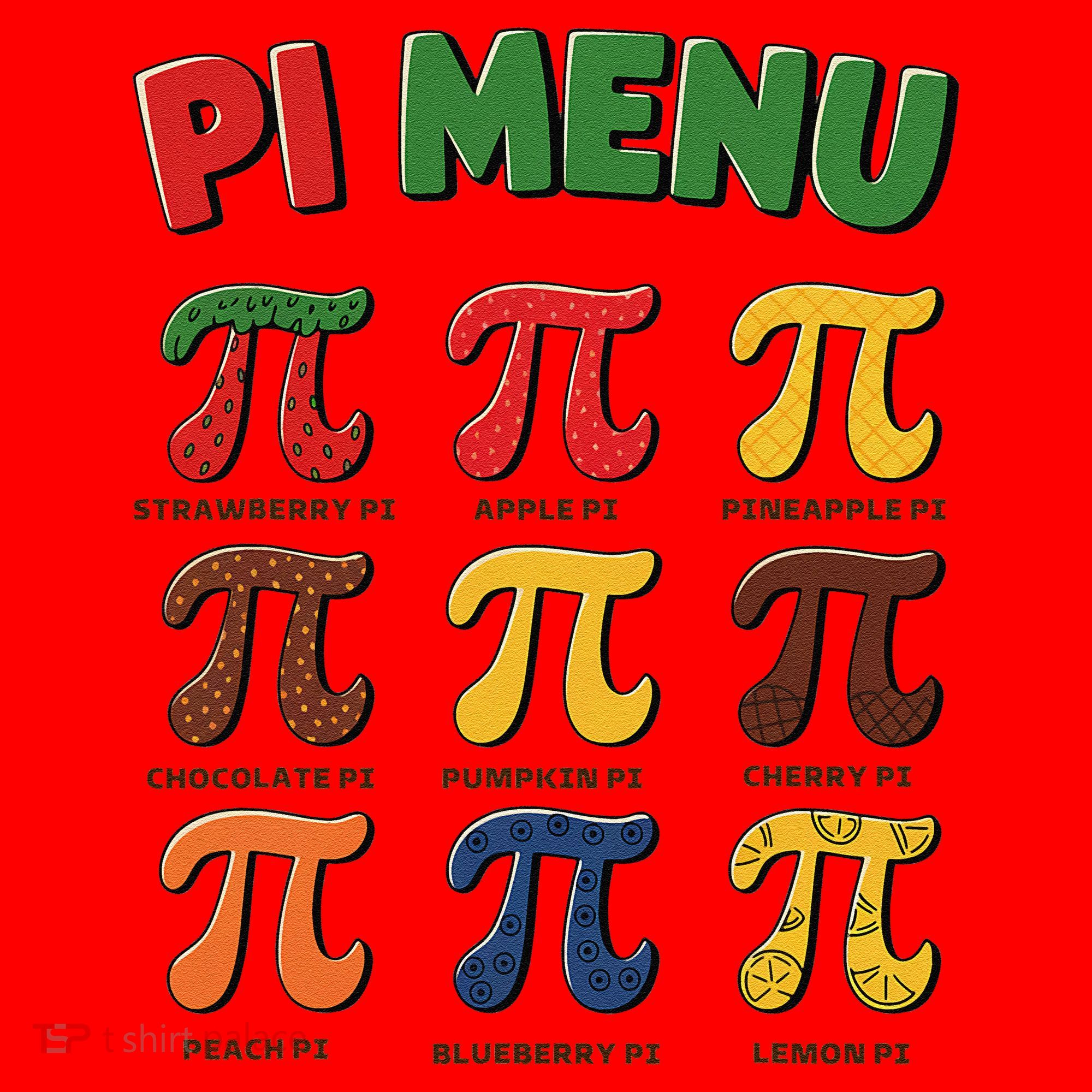 Pie Menu Funny Pi Day Pi 3 Santa Hat