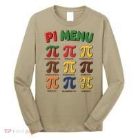 Pie Menu Funny Pi Day Pi 3 Long Sleeve Shirt thumb 0