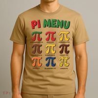 Pie Menu Funny Pi Day Pi 3 T-Shirt thumb 3