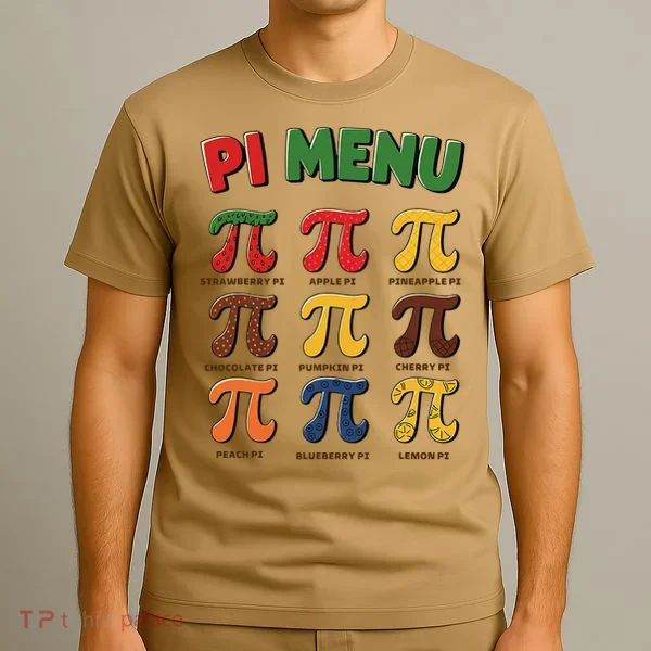 Pie Menu Funny Pi Day Pi 3 T-Shirt