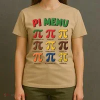 Pie Menu Funny Pi Day Pi 3 T-Shirt thumb 4