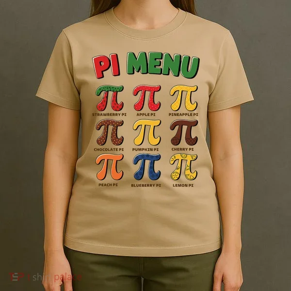 Pie Menu Funny Pi Day Pi 3 T-Shirt