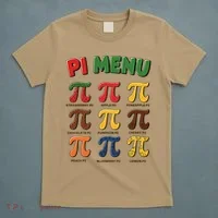 Pie Menu Funny Pi Day Pi 3 T-Shirt thumb 5