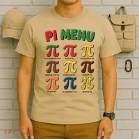 Pie Menu Funny Pi Day Pi 3 T-Shirt thumb 6