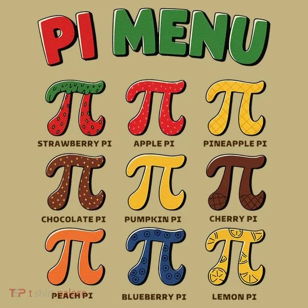 Pie Menu Funny Pi Day Pi 3 T-Shirt