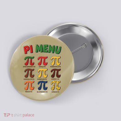 Pie Menu Funny Pi Day Pi 3 Button