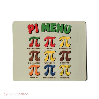 Pie Menu Funny Pi Day Pi 3 Mousepad