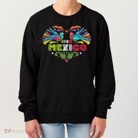 Proud Mexican Flag Peacock Animal Gift Viva Mexico Women's Sweatshirt thumb 0