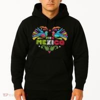 Proud Mexican Flag Peacock Animal Gift Viva Mexico Hoodie thumb 2