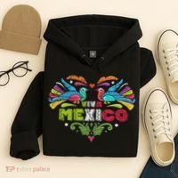 Proud Mexican Flag Peacock Animal Gift Viva Mexico Hoodie thumb 4