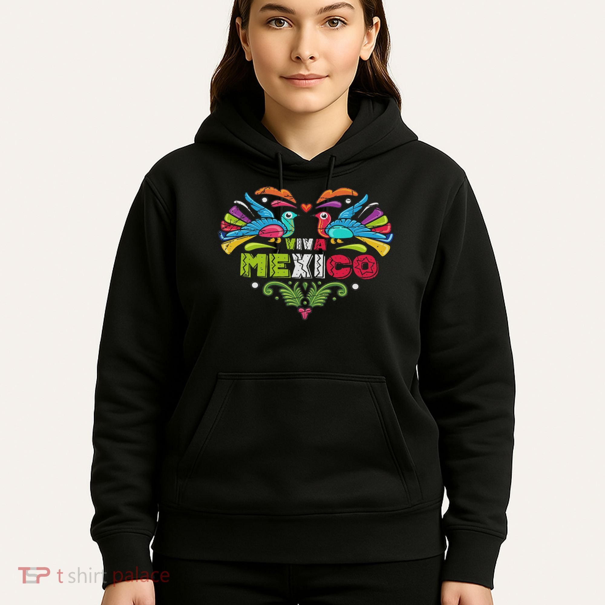 Proud Mexican Flag Peacock Animal Gift Viva Mexico Hoodie