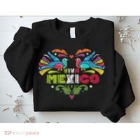 Proud Mexican Flag Peacock Animal Gift Viva Mexico Sweatshirt thumb 2