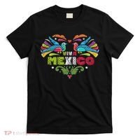 Proud Mexican Flag Peacock Animal Gift Viva Mexico T-Shirt thumb 0