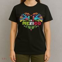 Proud Mexican Flag Peacock Animal Gift Viva Mexico T-Shirt thumb 4