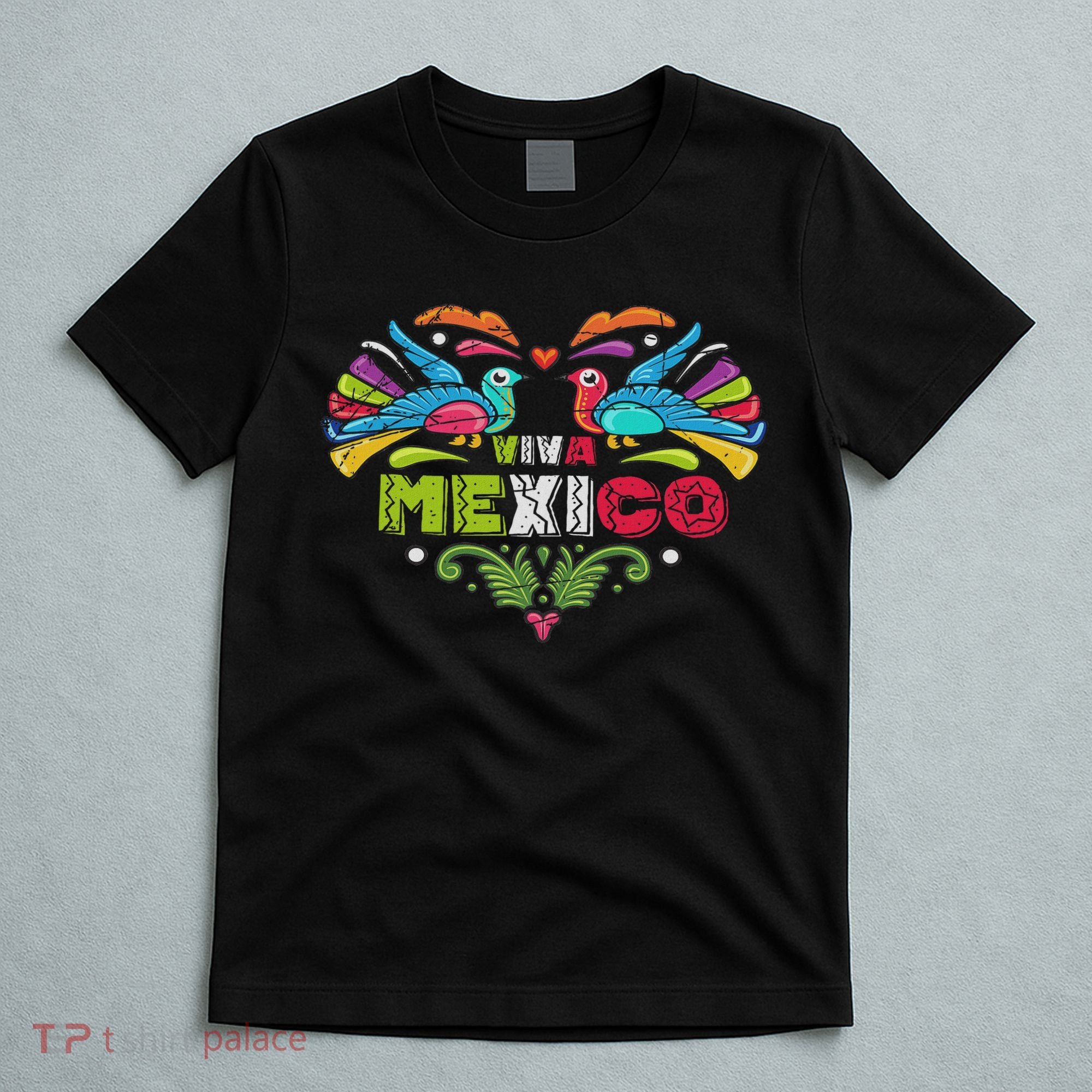 Proud Mexican Flag Peacock Animal Gift Viva Mexico T-Shirt